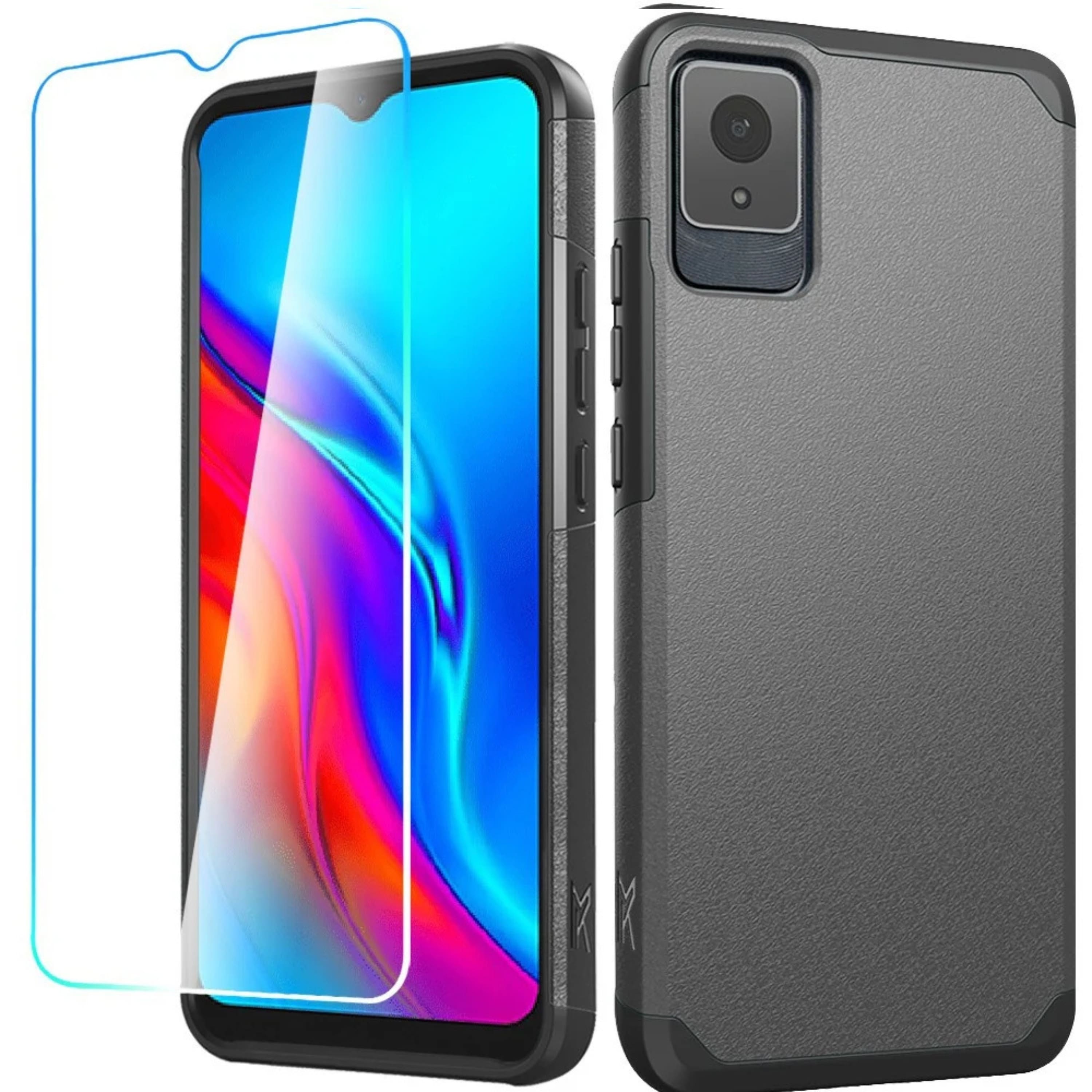 Kitcheniva - Tough Shockproof Hybrid Case With Tempered Glass For TCL K11 Grey - Gray price history on PriceWatchPro