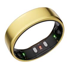Front. RINGCONN - Gen 2 Ultra-Thin Smart Ring, Sleep Apnea Monitoring, Health Tracking, Size 13 - Royal Gold.