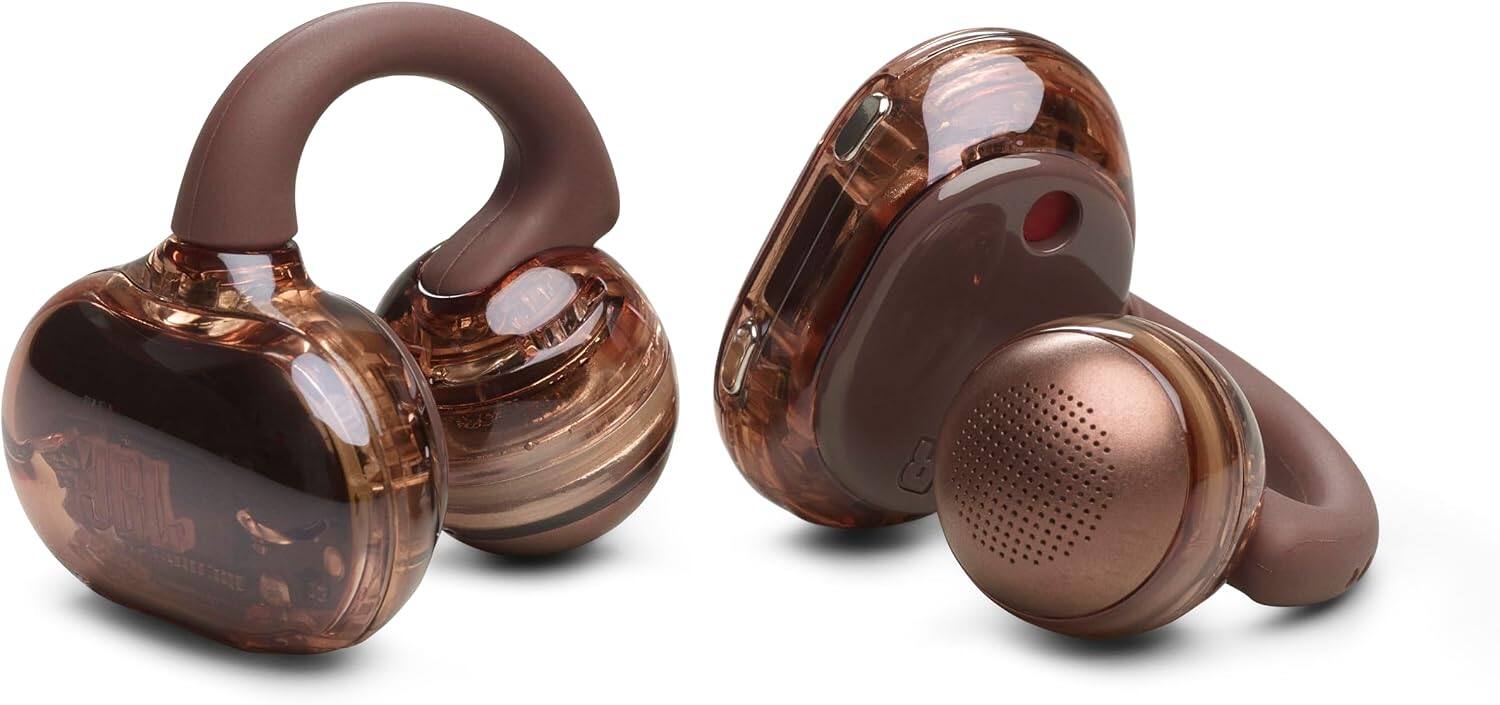 Alt View 3. JBL - Soundgear Clips Open-Ear Wireless Headphones with Case - Copper.