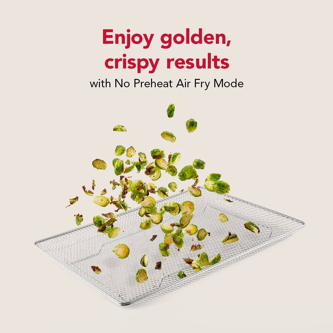 Enjoy golden, crispy results with No Preheat Air Fry Mode