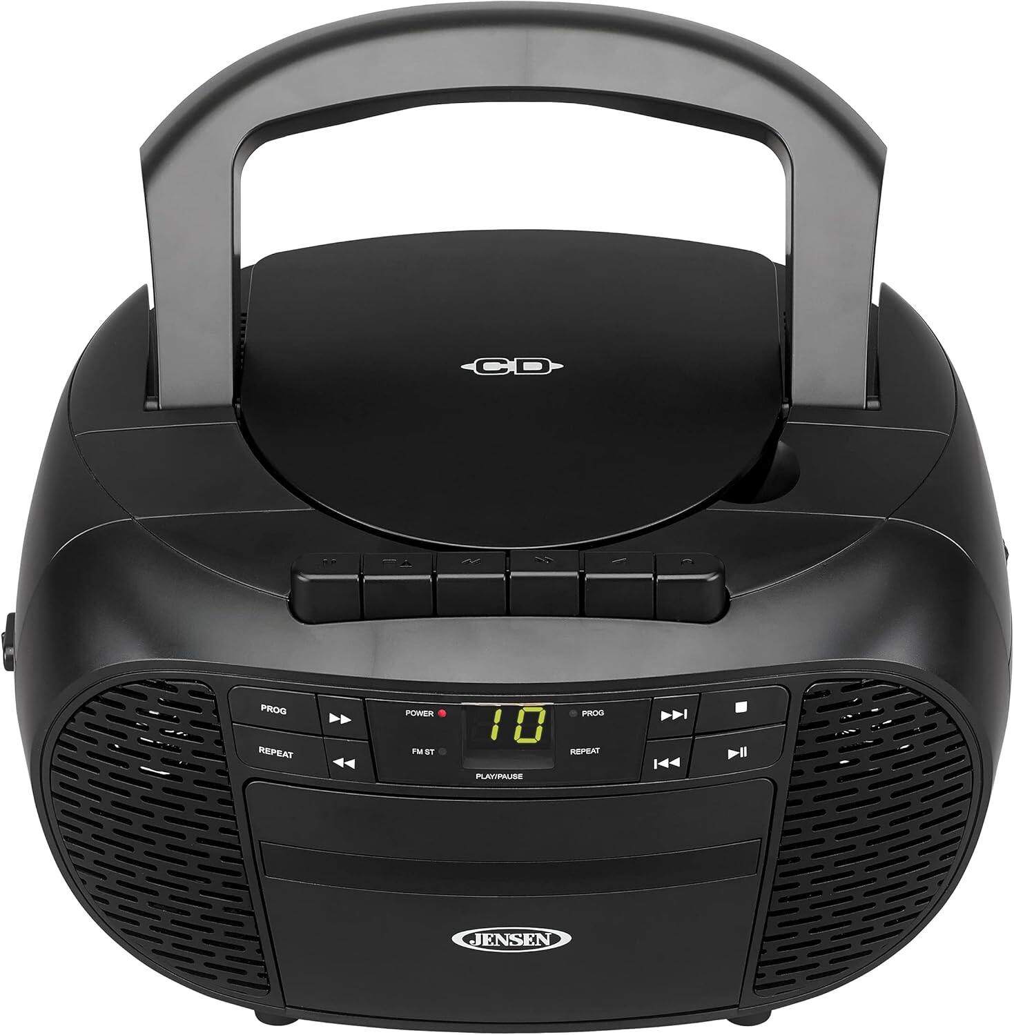 CD II -- -4  - - - PROG INDPEAT N 44 POWER PMST PROG 10 REPEAT PLAY/PAUSE >I 14 Nll I - JENSEN