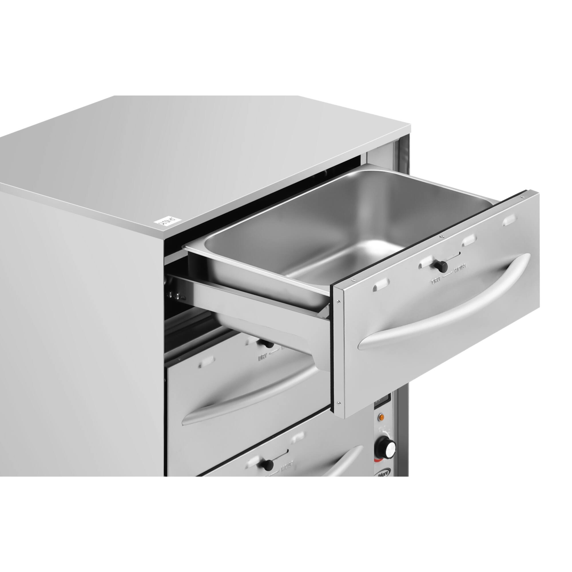 Alt View 3. Koolmore - Three-Drawer Commercial Free Standing Warming Drawer in Stainless-Steel (KM-WD-M3) - Silver.