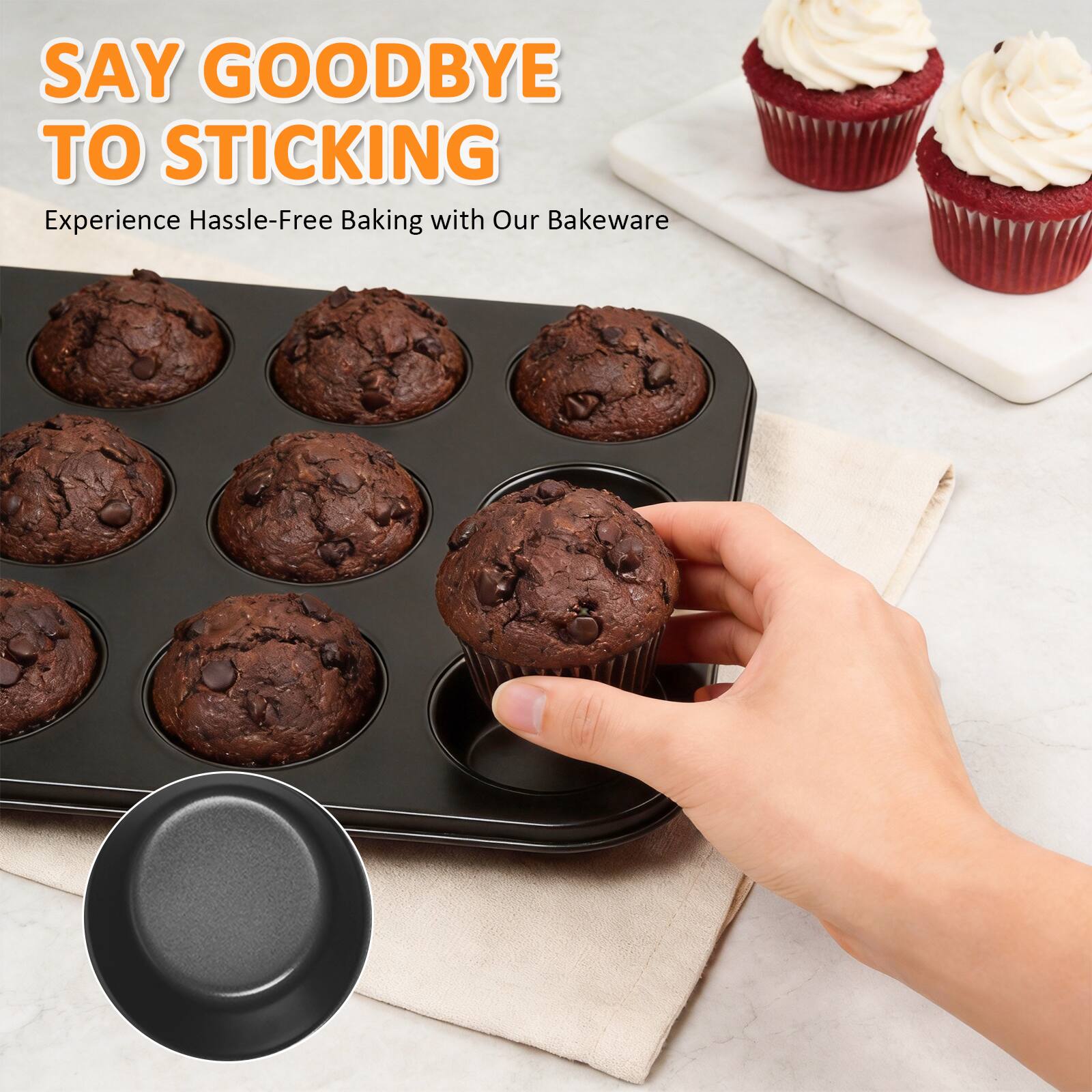 SAY GOODBYE TO STICKING  
Experience Hassle-Free Baking with Our Bakeware