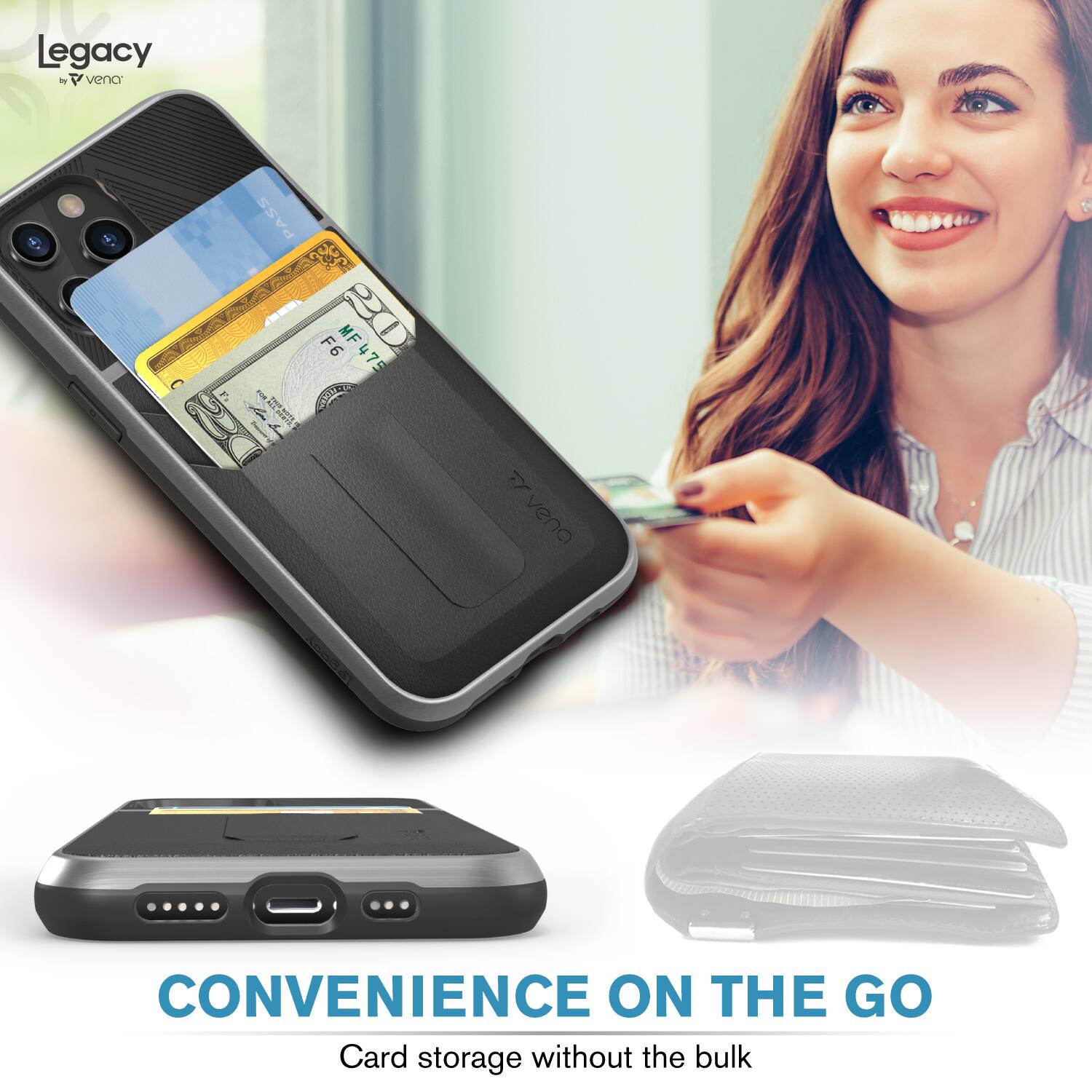 Legacy by vena PASS 20 F6 MF475 3 - WSI A A I vena CONVENIENCE ON THE GO Card storage without the bulk