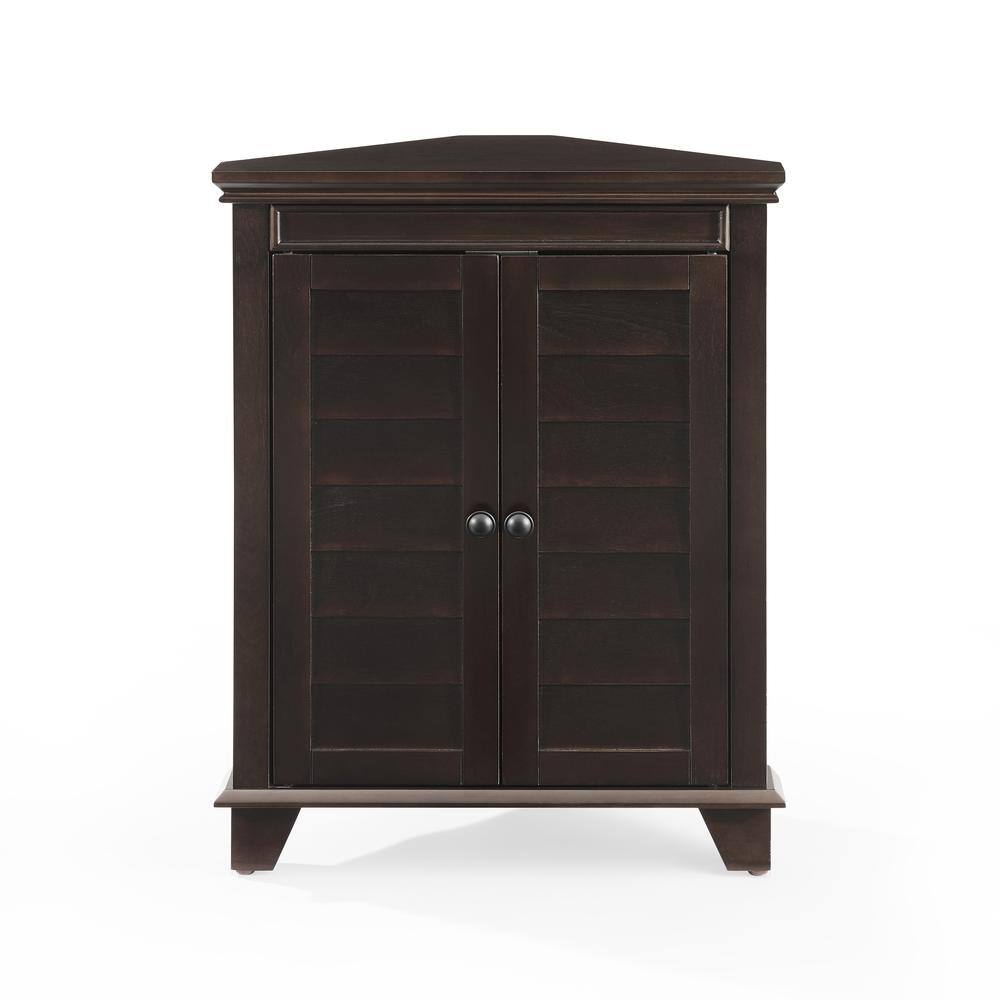 Angle. Crosley Furniture - Lydia Corner Storage Cabinet - Espresso.