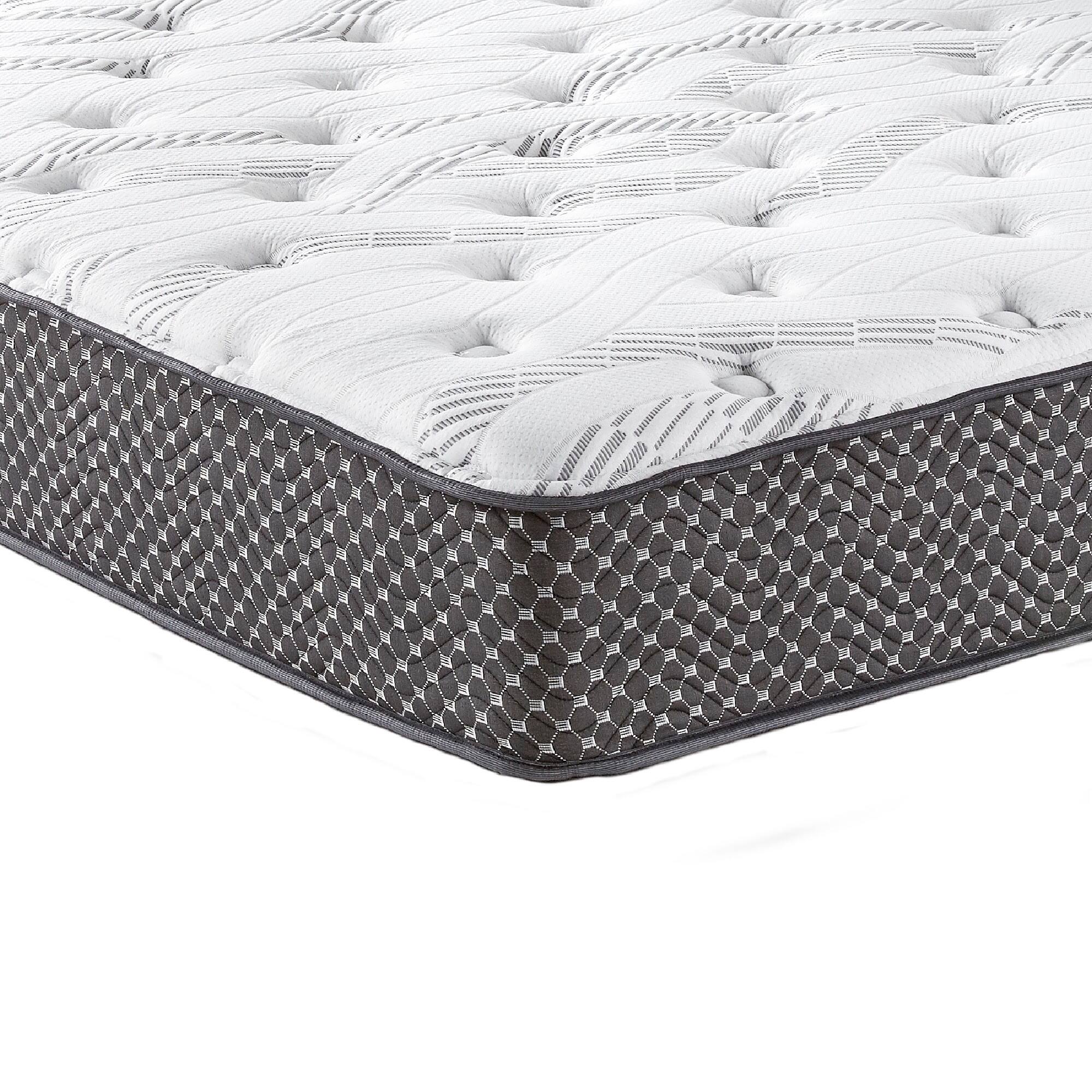 Alt View 4. Glintex - 10-Inch King Medium Firm Quilted Hybrid Mattress，Cooling Fabric, Gel Memory Foam, and Edge-Wrapped Coils, CertiPUR-US - Black White.