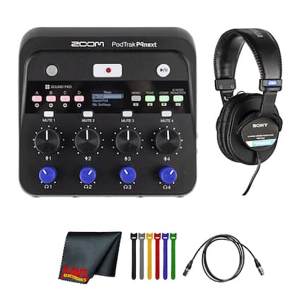 ZOOM PodTrak P4next
SOUND PAD
A B C D
MENU
File List
Sound Pad
Mic Settings
TONE
COMP
REDUCTION
MUTE 1 MUTE 2 MUTE 3 MUTE 4
SONY MDR-7506 Professional
SAVE ELECTRONICS