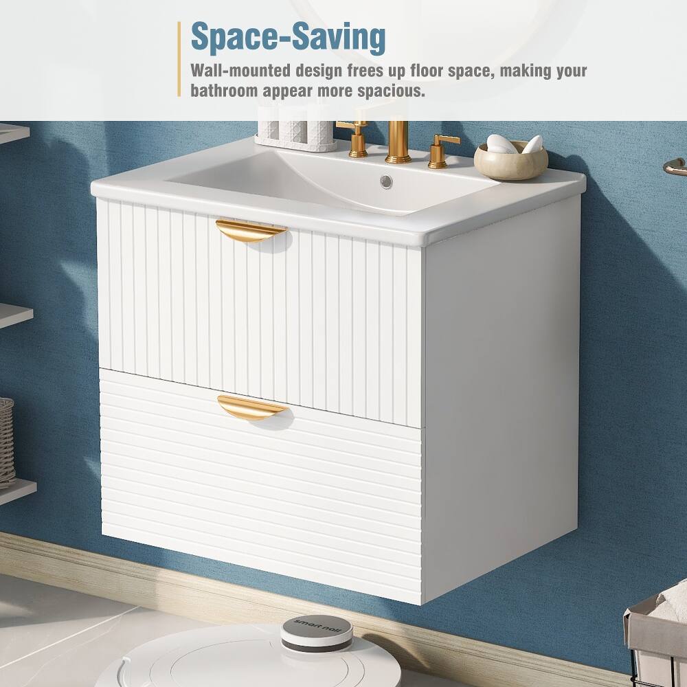 Space-Saving Wall-mounted design frees up floor space, making your bathroom appear more spacious.