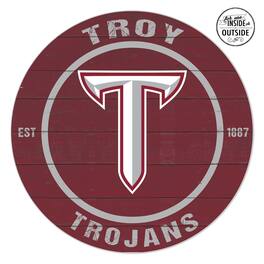 Jardine - Troy University Trojans 20" x 20" Indoor/Outdoor Circle Sign - Maroon