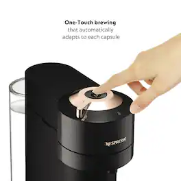 Nespresso - Vertuo Next Premium Coffee and Espresso Maker plus Aeroccino3 Milk Frother in Black - Black Rose Gold