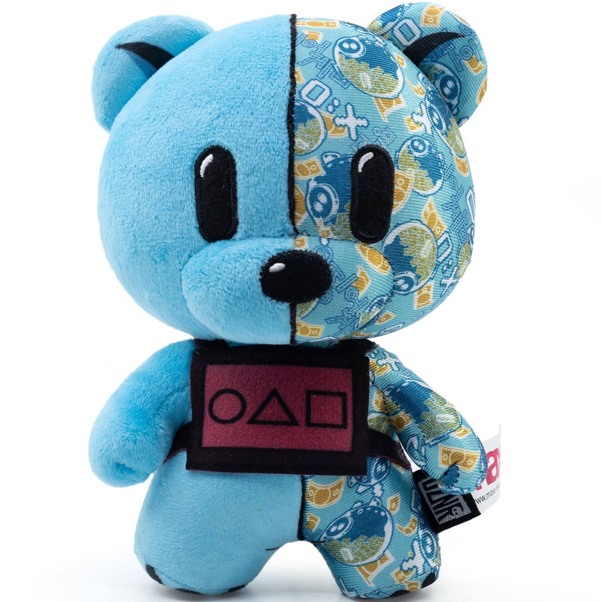 Alt View 1. YuMe - YuMe DZNR Squid Game Join the Game Blue Bear 7 Inch Plush - Blue.