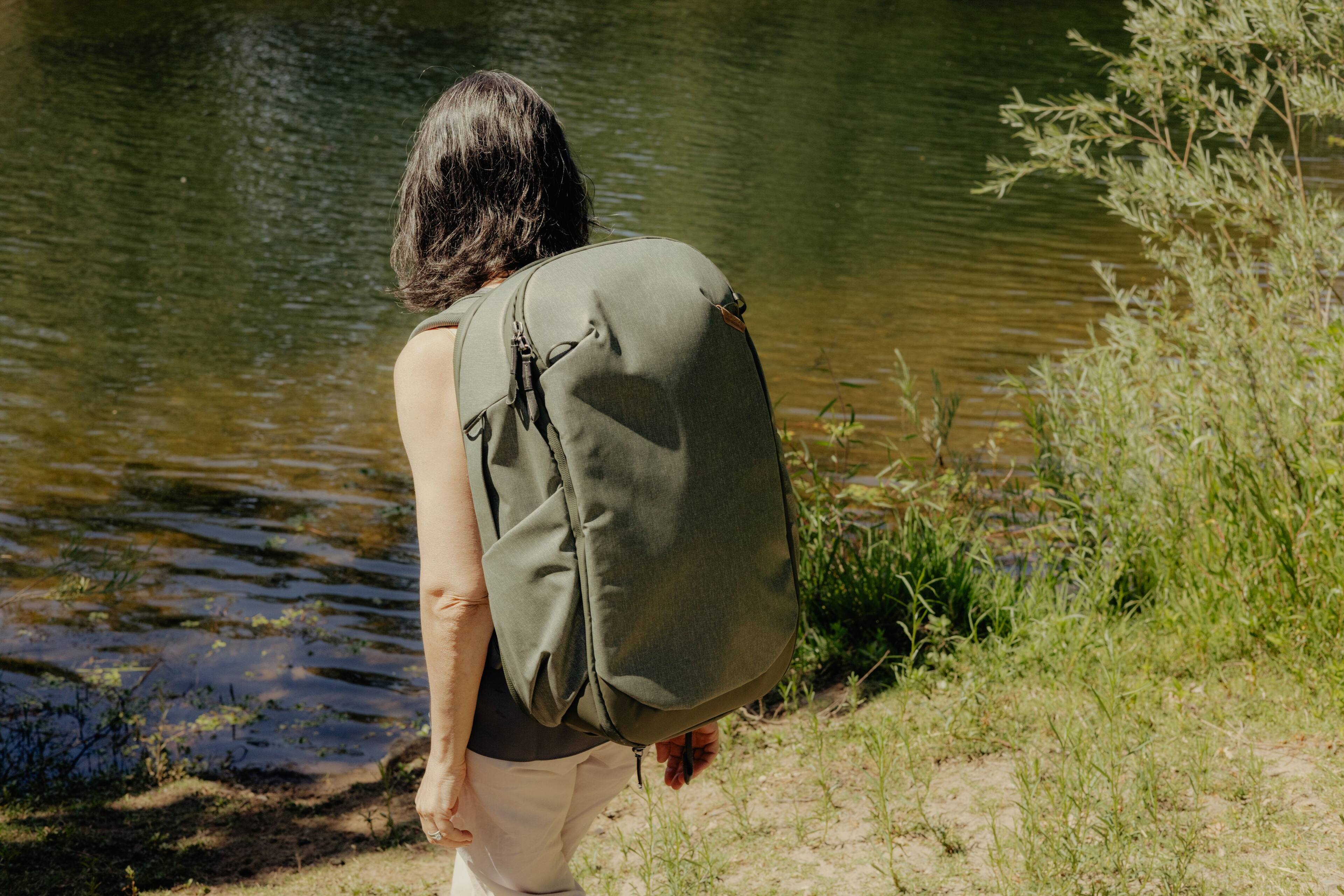 Alt View 18. Peak Design - Travel Backpack 30L - Sage.