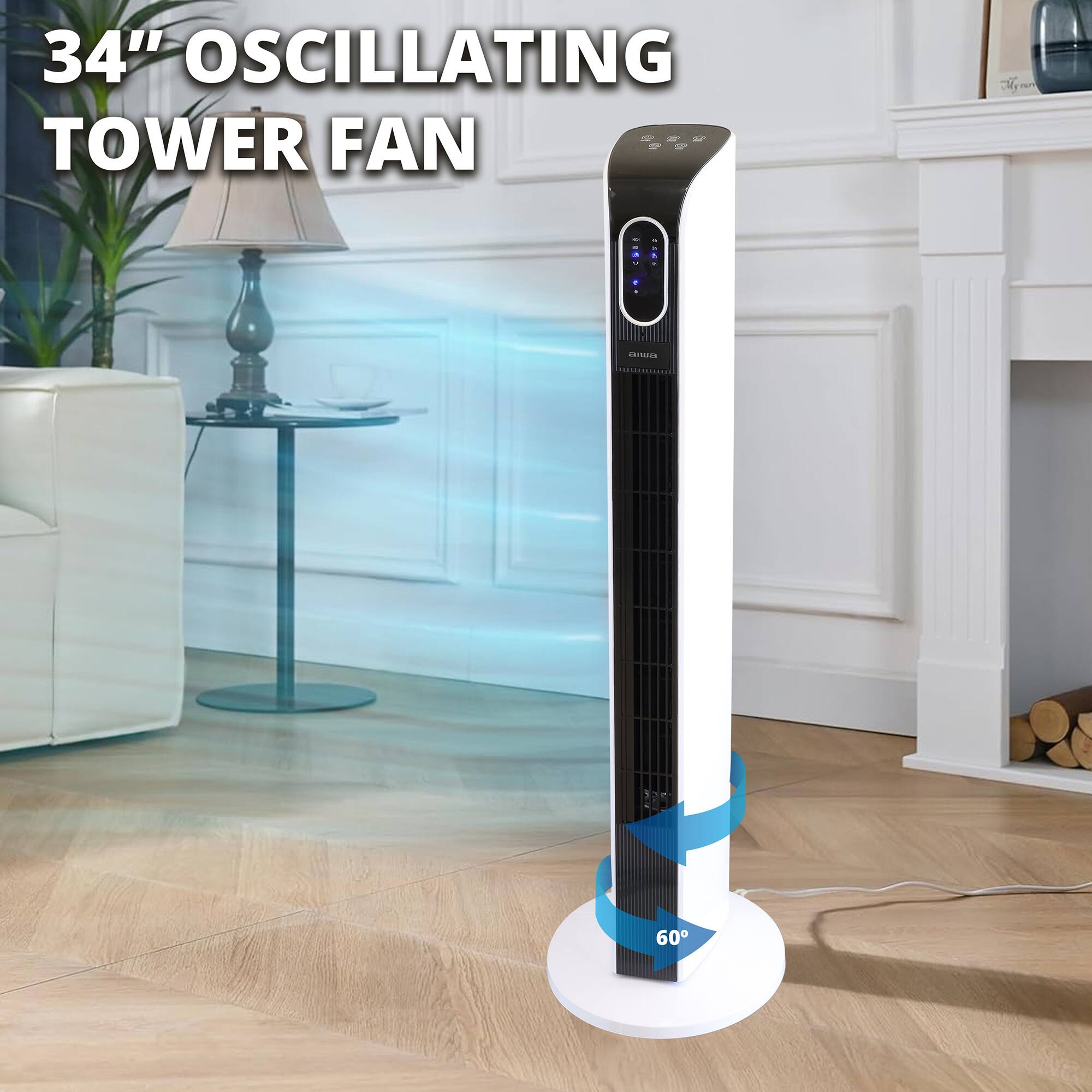 34" OSCILLATING TOWER FAN
