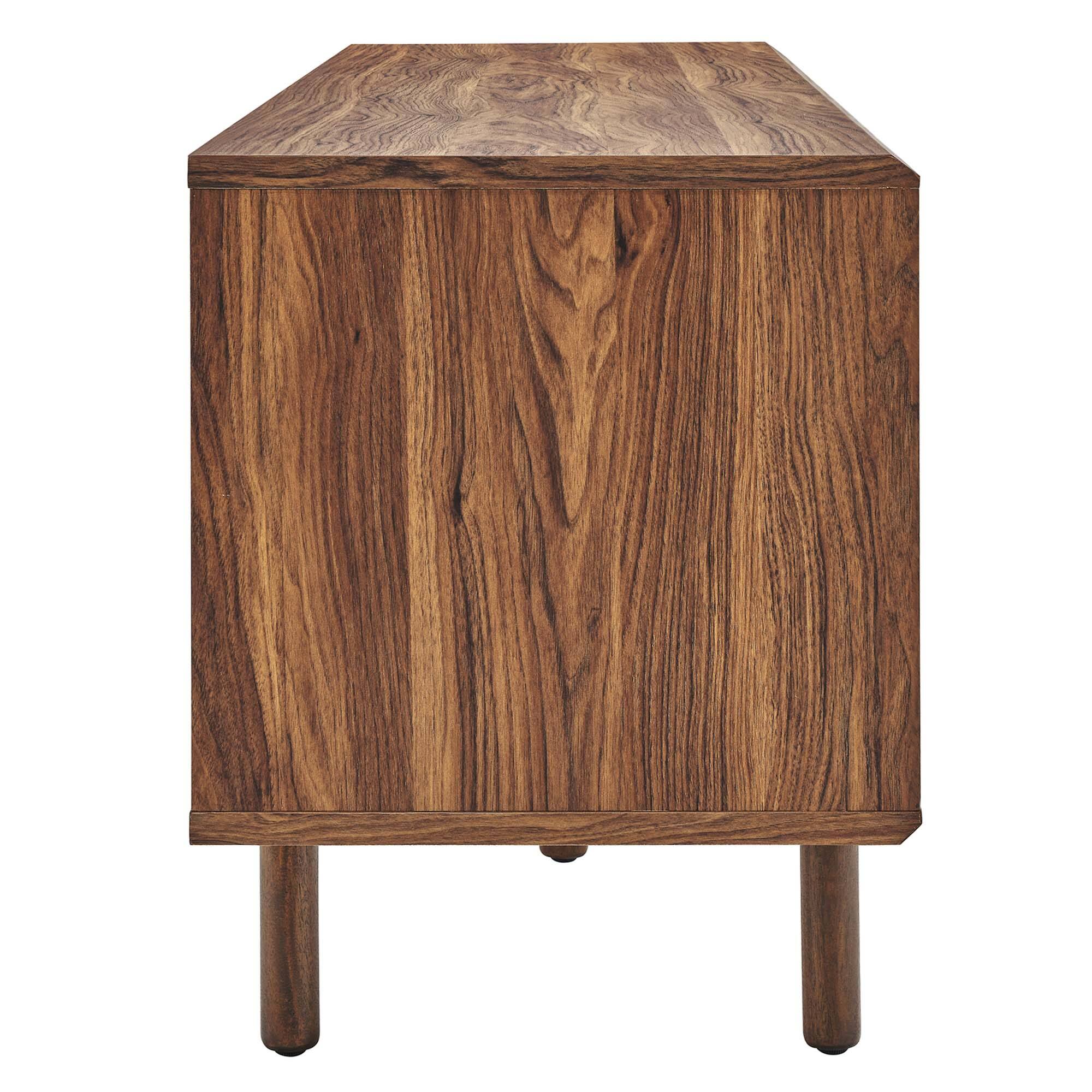 Alt View 2. Modway - Kurtis 67" TV and Vinyl Record Stand by Modway - Walnut.