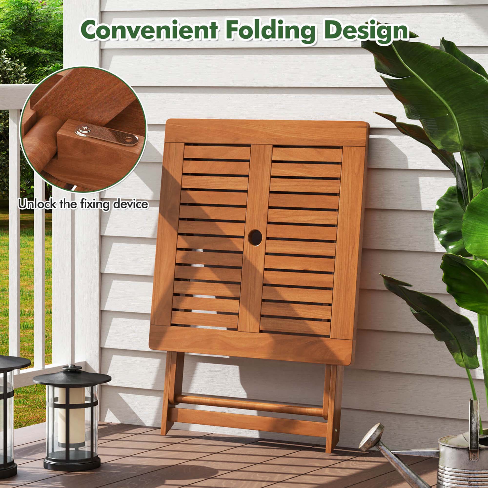 Convenient Folding Design
Unlock the fixing device