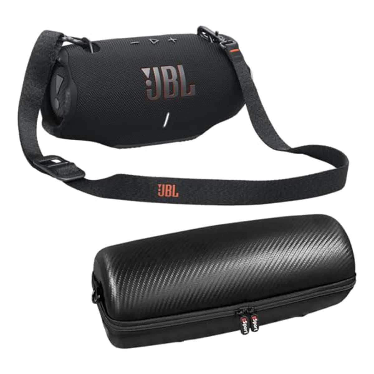 JBL - Xtreme 4 Bluetooth Speaker with gSport Carbon Fiber Case - Black