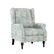 Left. ProLounger - Tolkin Traditional Wingback Push Back Recliner Chair - Sky Blue.