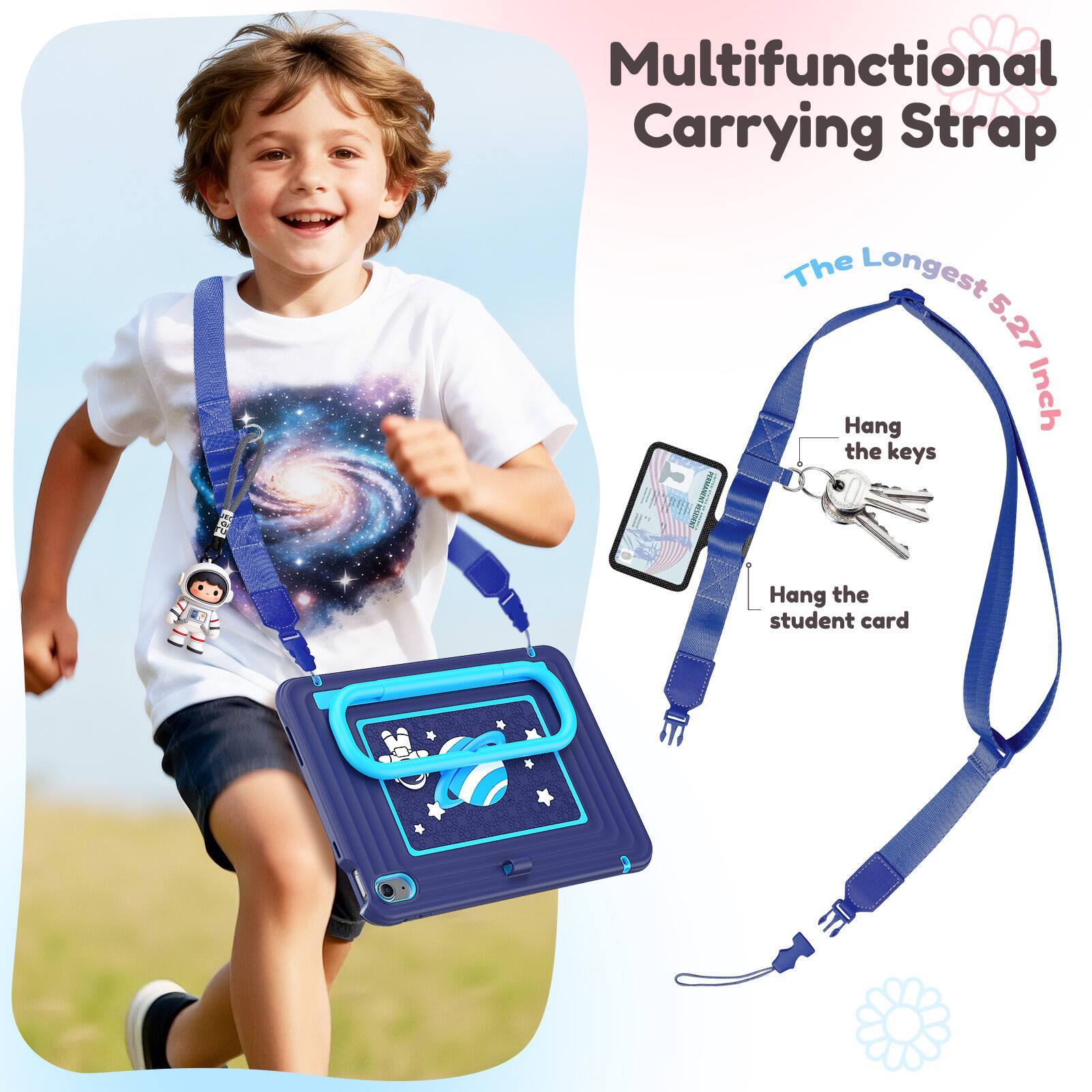 Multifunctional Carrying Strap

The Longest 5.27 Inch

Hang the keys

Hang the student card