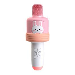 Cluzine - Kids Karaoke Microphone, Cute Bunny Bluetooth Speaker Mic, for Children Singing & Family Entertainment