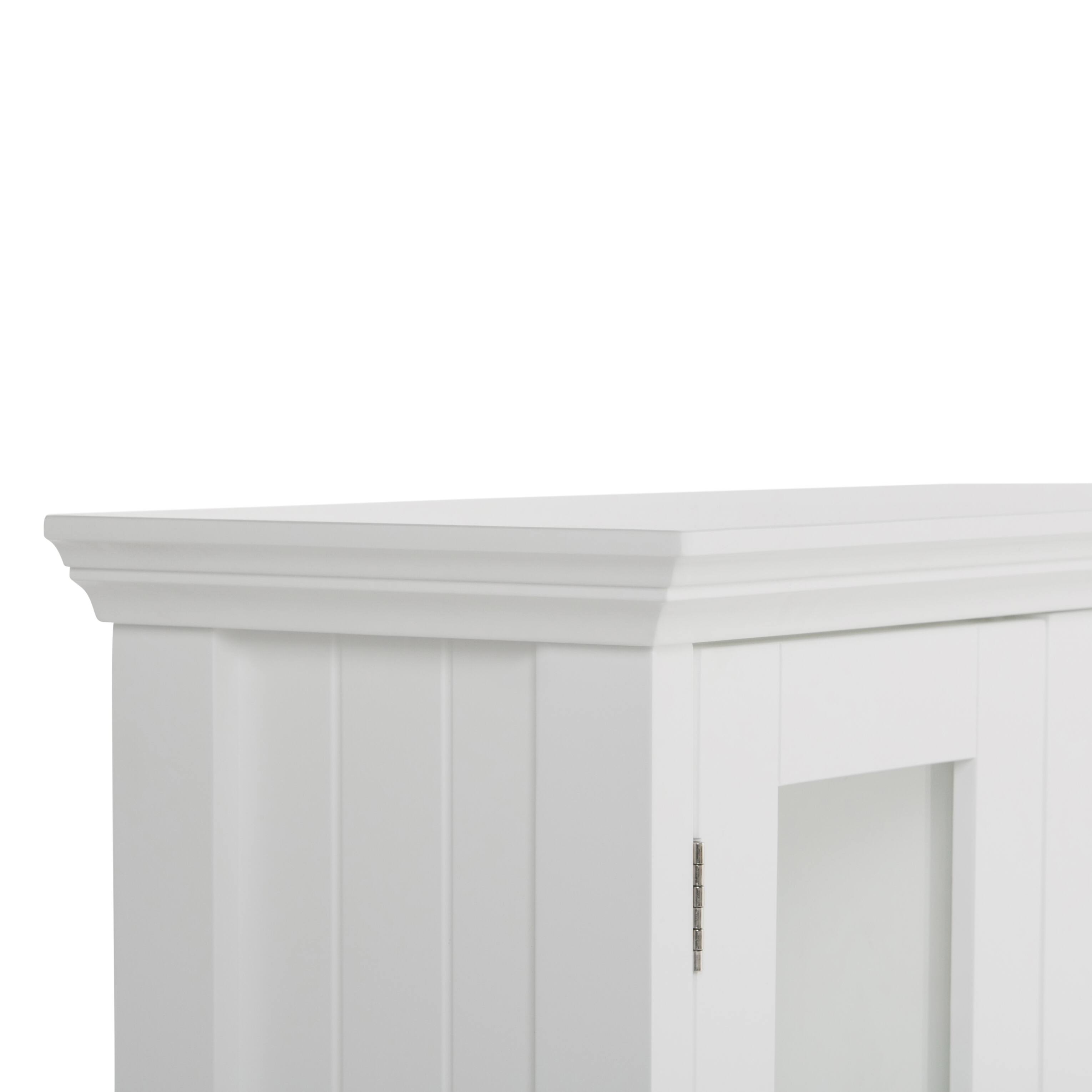 Alt View 1. Simpli Home - Acadian 28 inch H x 23.6 inch W Double Door Wall Bath Cabinet in Pure White - Pure White.