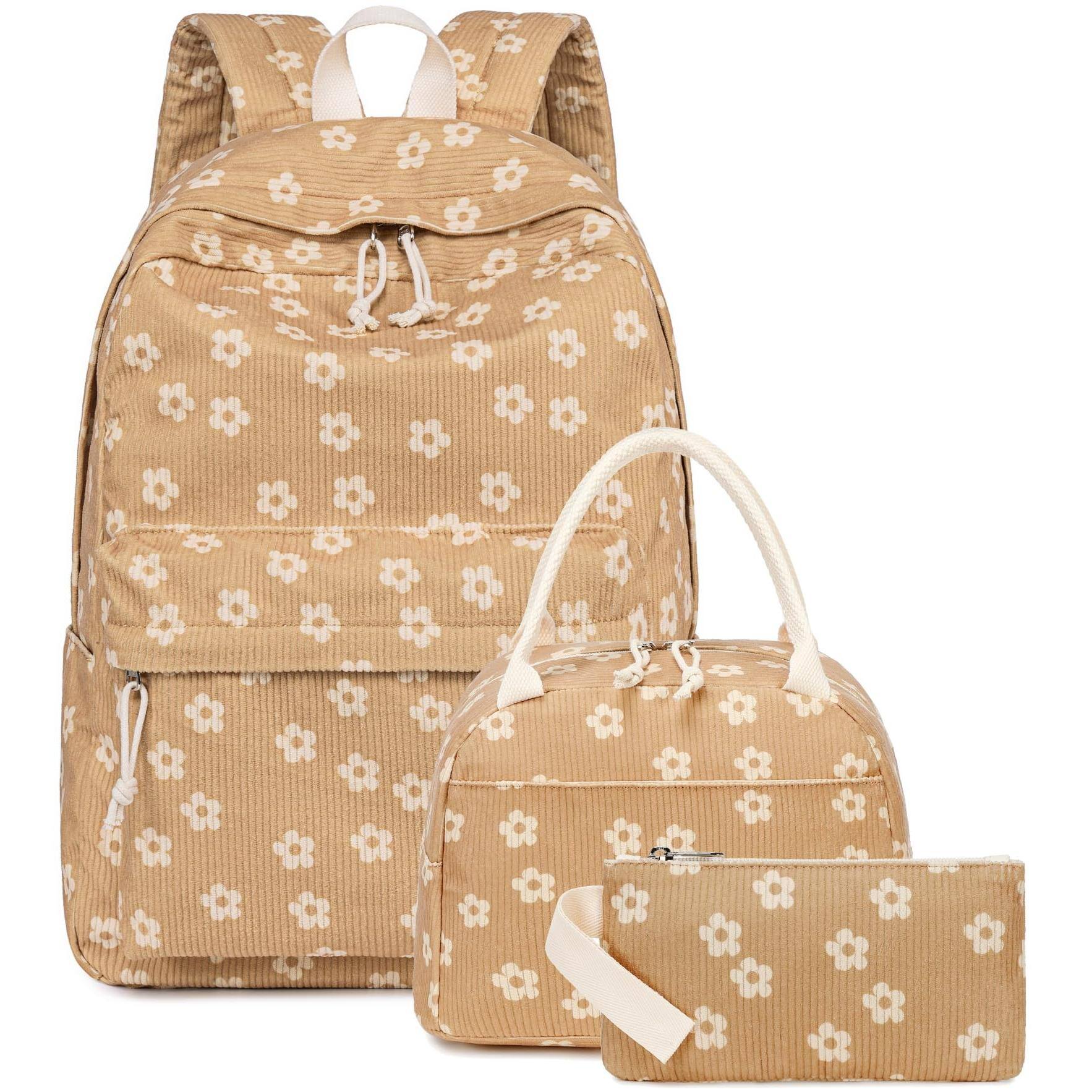 Cozy Serene School Backpack Teens Book Bags With Lunch Box Pencil Bag ...