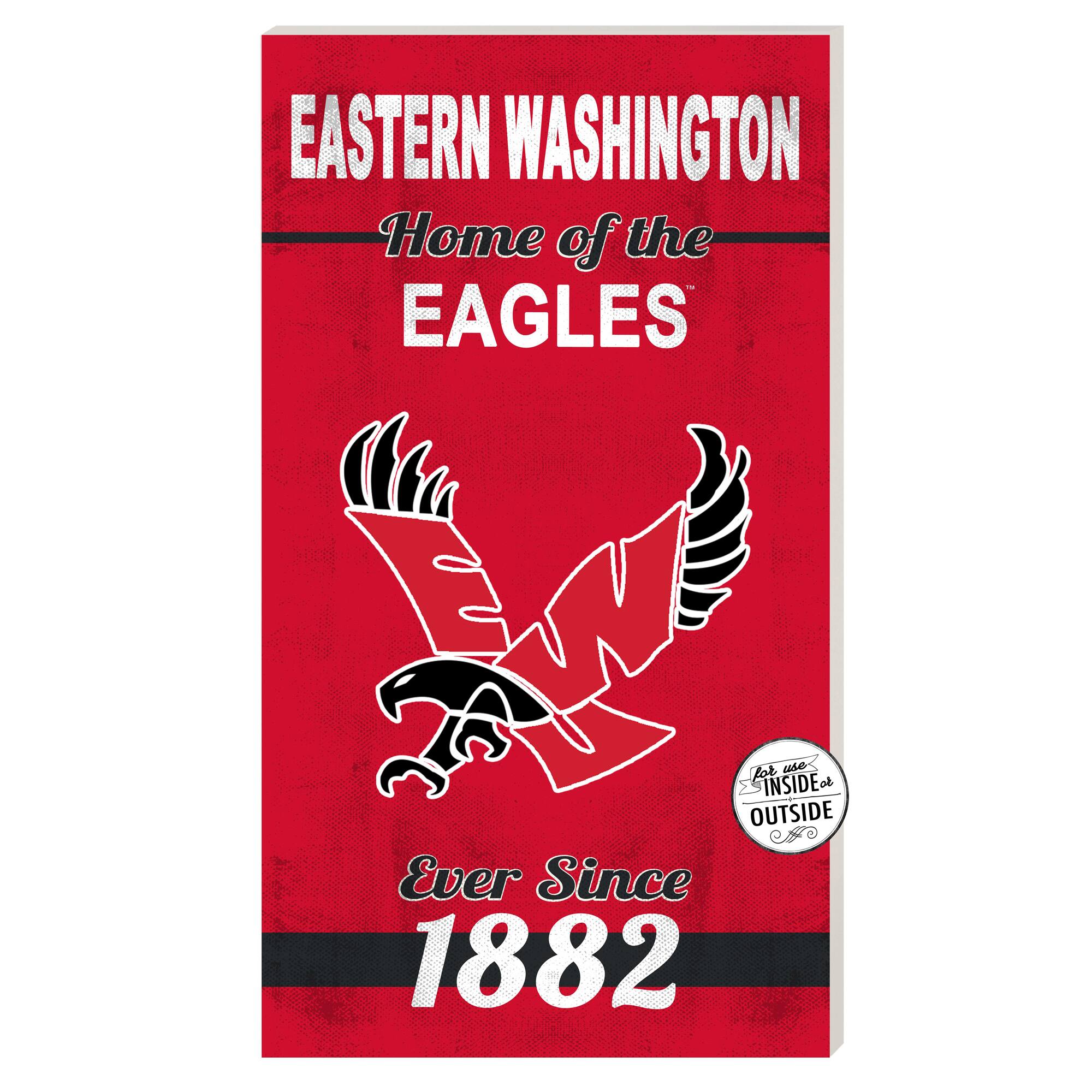 Eastern Washington Eagles 11'' x 20'' Indoor/Outdoor Home Of The Sign