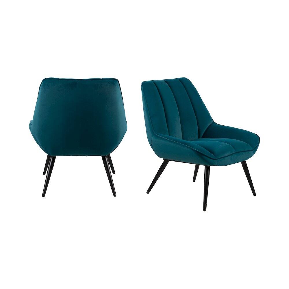 New Classic Furniture - Astrid Velvet Upholstered Accent Chair (Set of 2) - Green