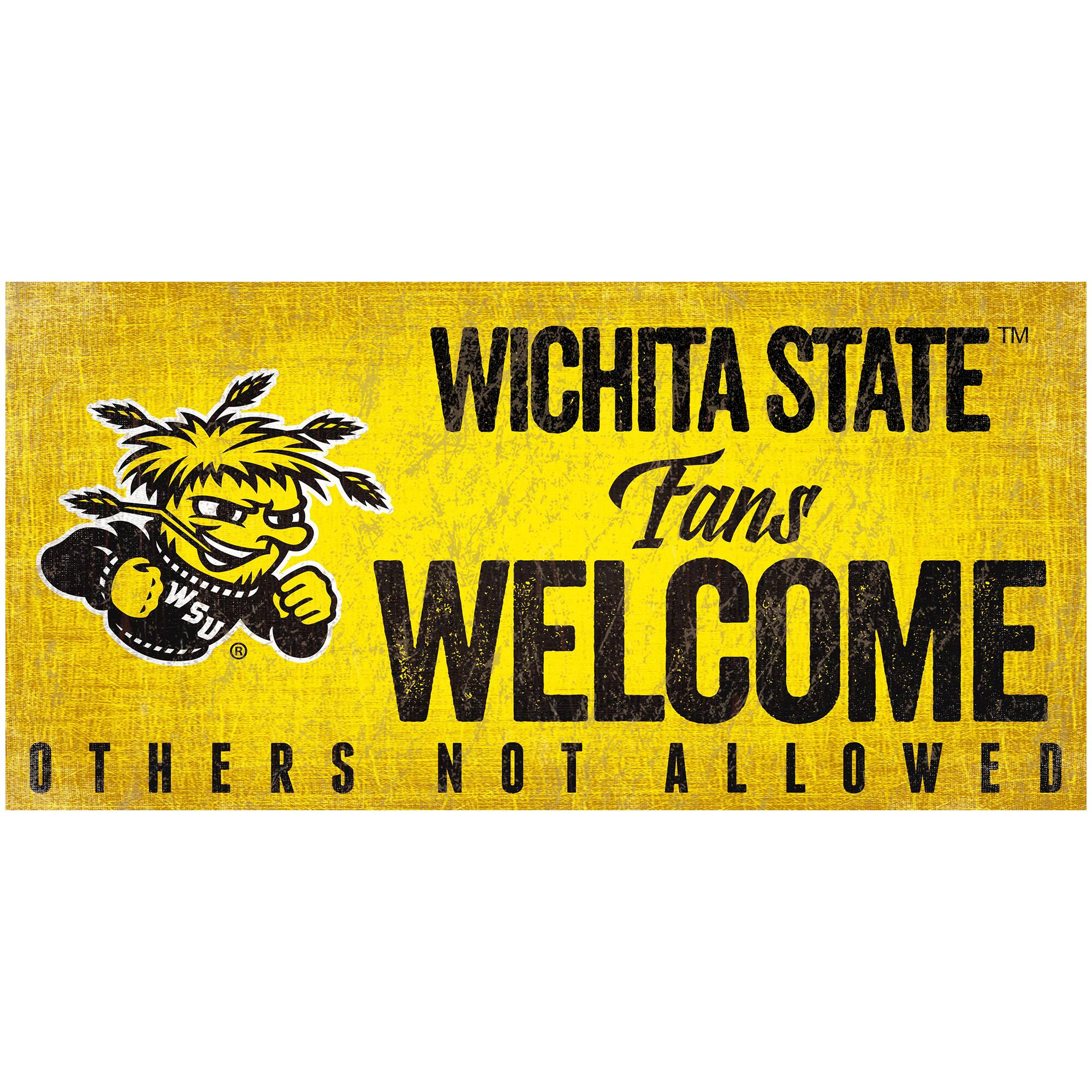 Wichita State Shockers 6" x 12" Fans Welcome Sign
