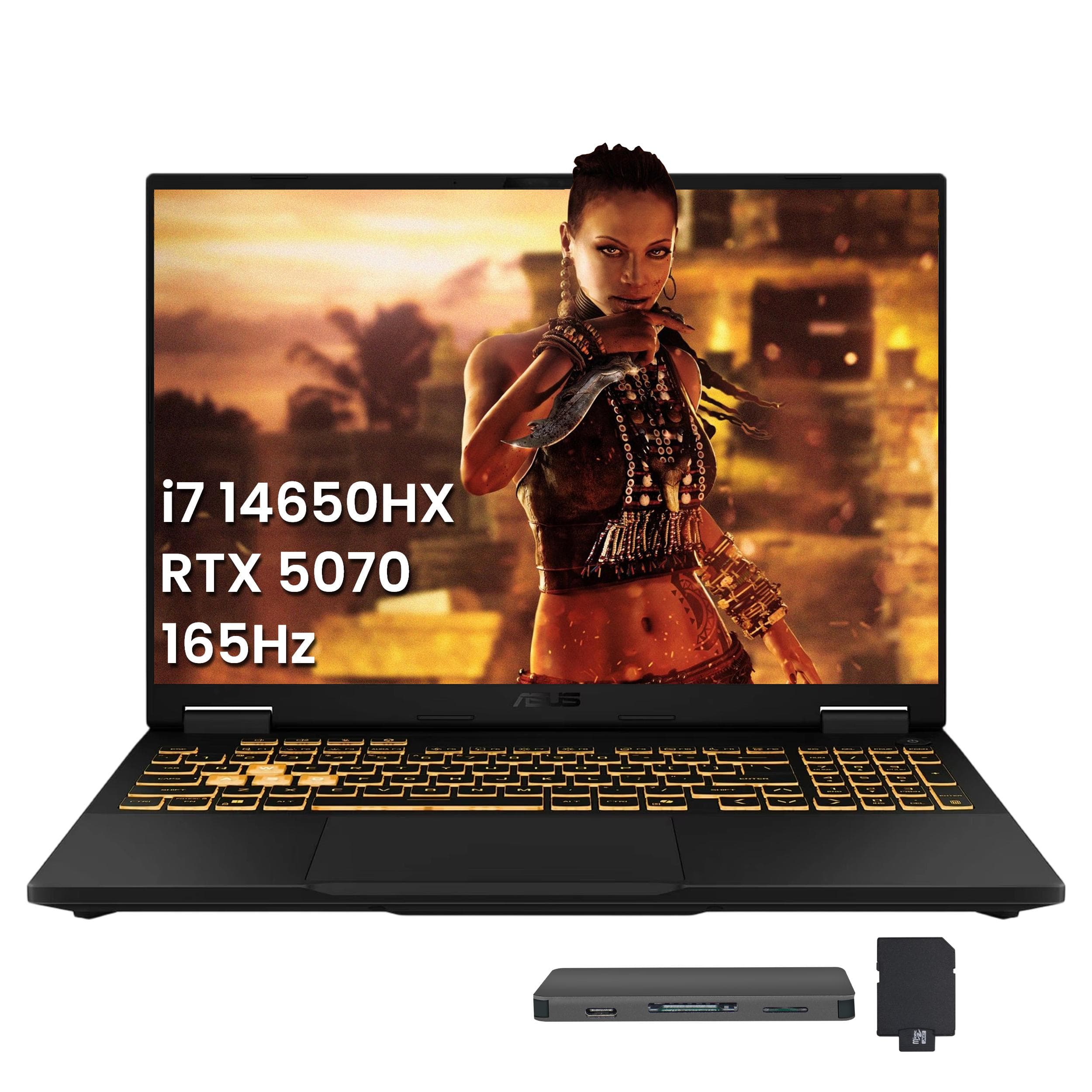 ASUS - TUF F16 16" WUXGA Gaming Laptop,Intel i7-14650HX,16GB DDR5,1TB SSD+1TB Dock Set,GeForce RTX 5070,Win 11 - Gray