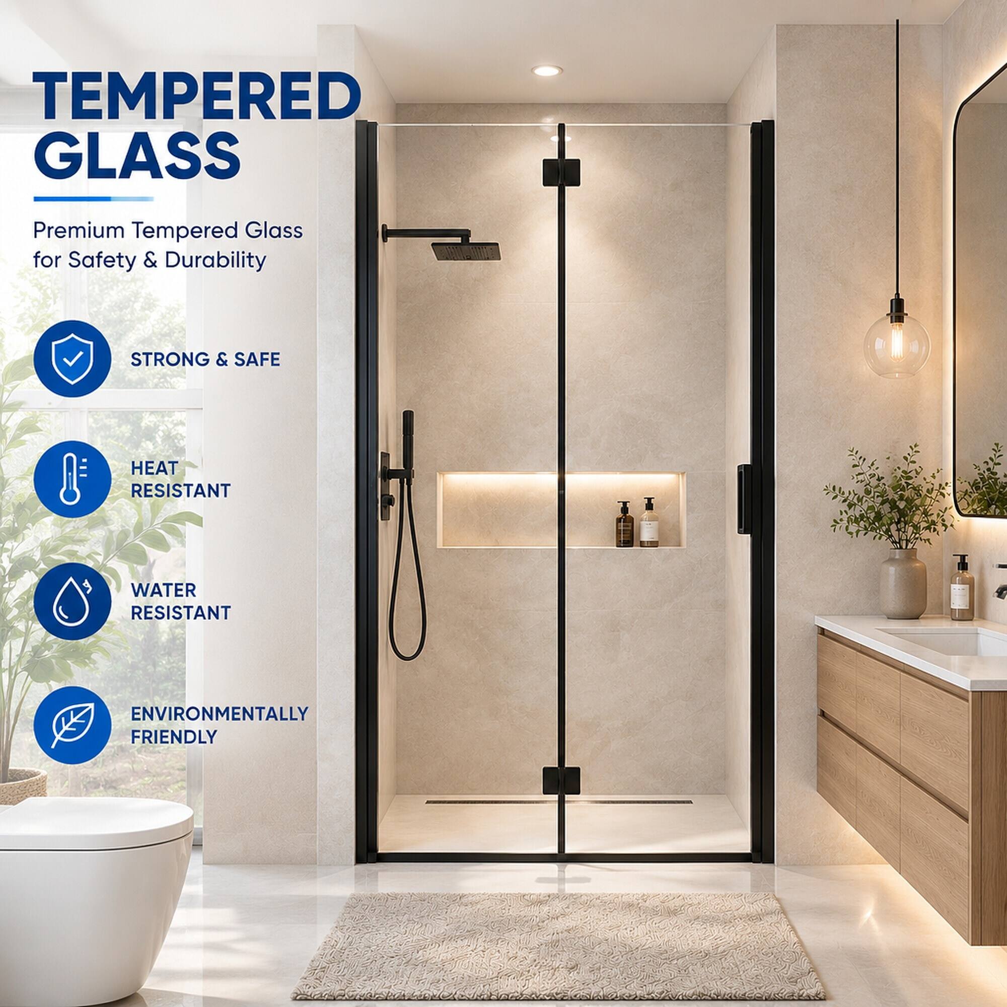 TEMPERED GLASS  
Premium Tempered Glass for Safety & Durability  
STRONG & SAFE  
HEAT RESISTANT  
WATER RESISTANT  
ENVIRONMENTALLY FRIENDLY