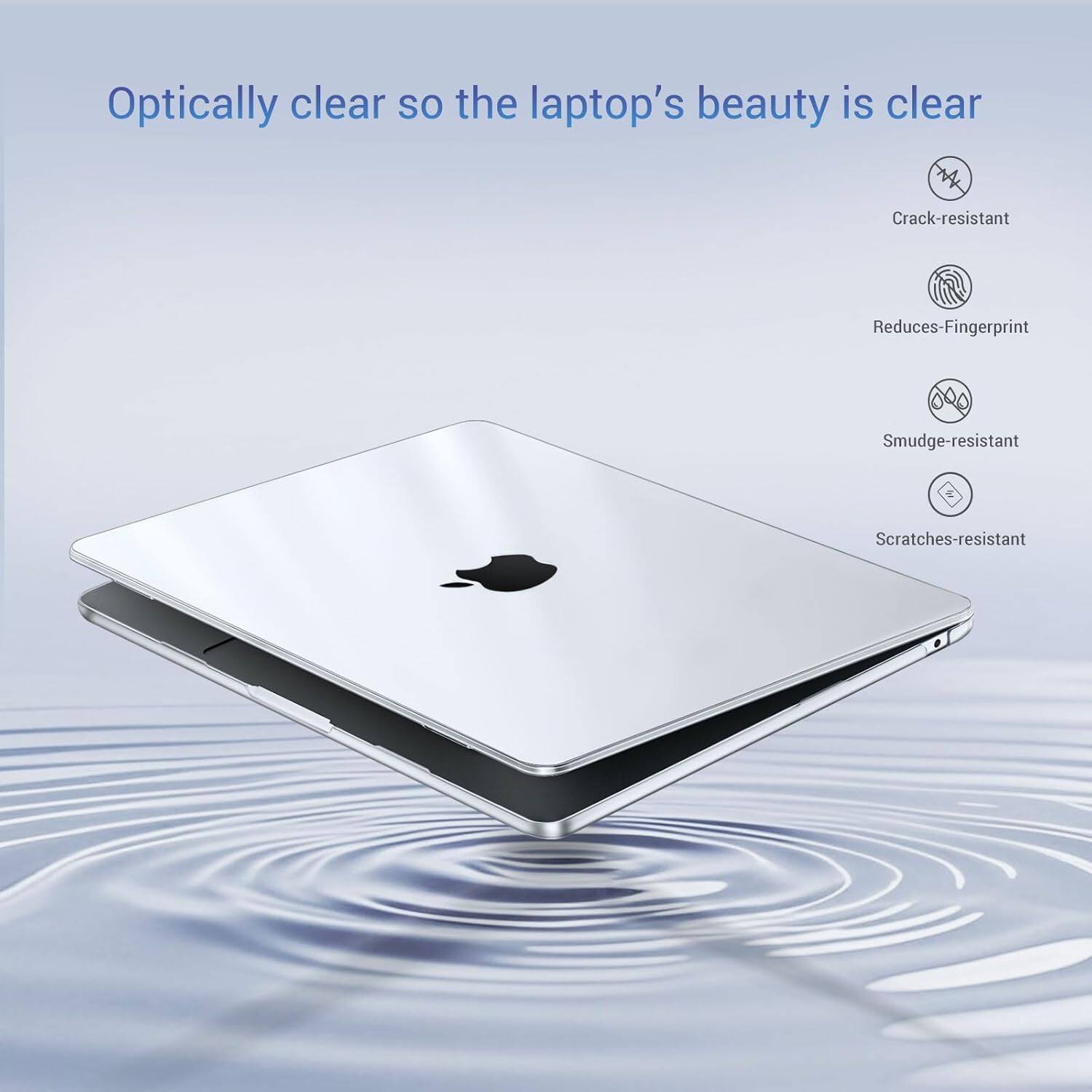 Optically clear so the laptop's beauty is clear  
Crack-resistant  
Reduces-Fingerprint  
Smudge-resistant  
Scratches-resistant