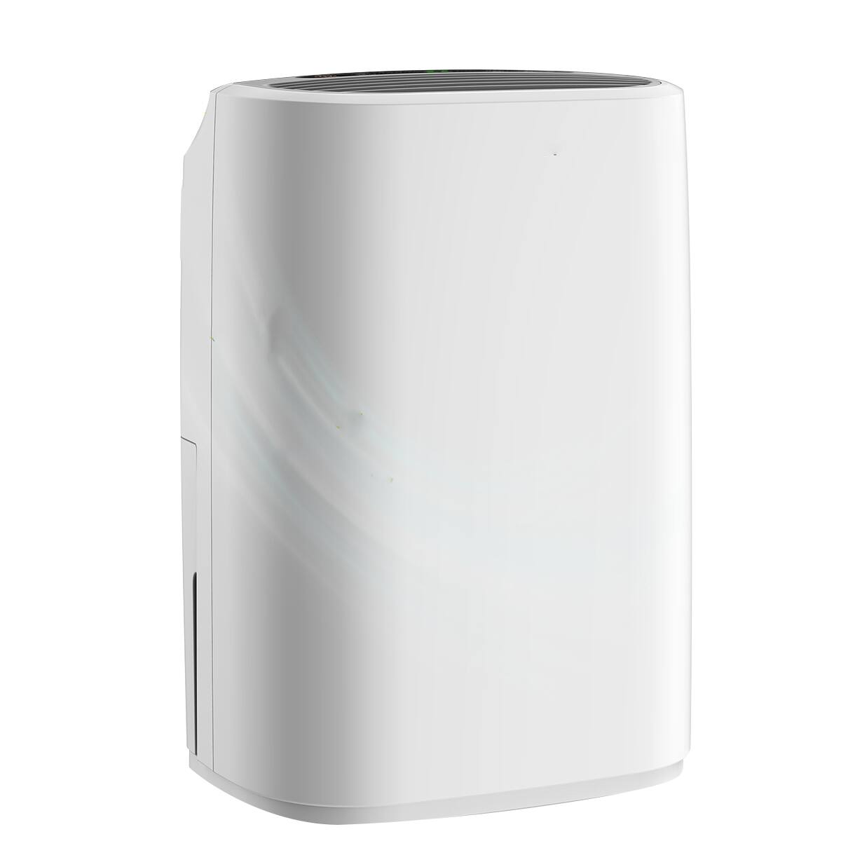 Angle. BEARSOLIM - 2500 Sq.Ft Dehumidifier for Home Basement,34 Pints Dehumidifier with Drain Hose with Smart Humidity Control - white.