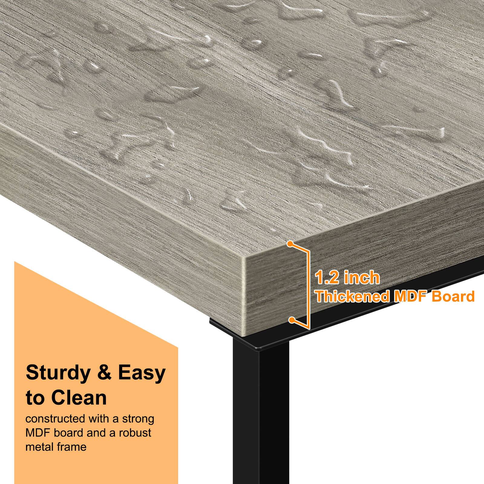 1.2 inch Thickened MDF Board

Sturdy & Easy to Clean

constructed with a strong MDF board and a robust metal frame