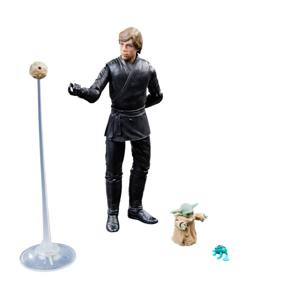 Alt View 1. Star Wars - Hasbro F8345 6 inch Star Wars The Black Series Luke Skywalker and Grogu Action Figures - Black.