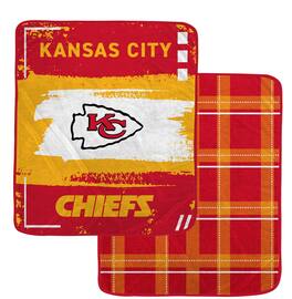 Pegasus - Kansas City Chiefs 60" x 70" Distressed Brush Two-Sided Ultra Cozy Blanket - Multicolor