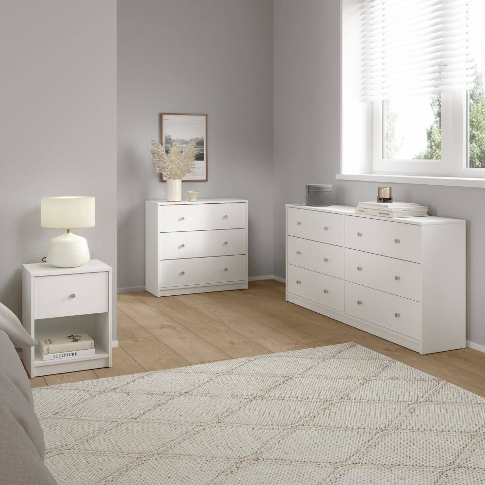 Back. Tvilum - Portland 3-Piece Bedroom Set - White.