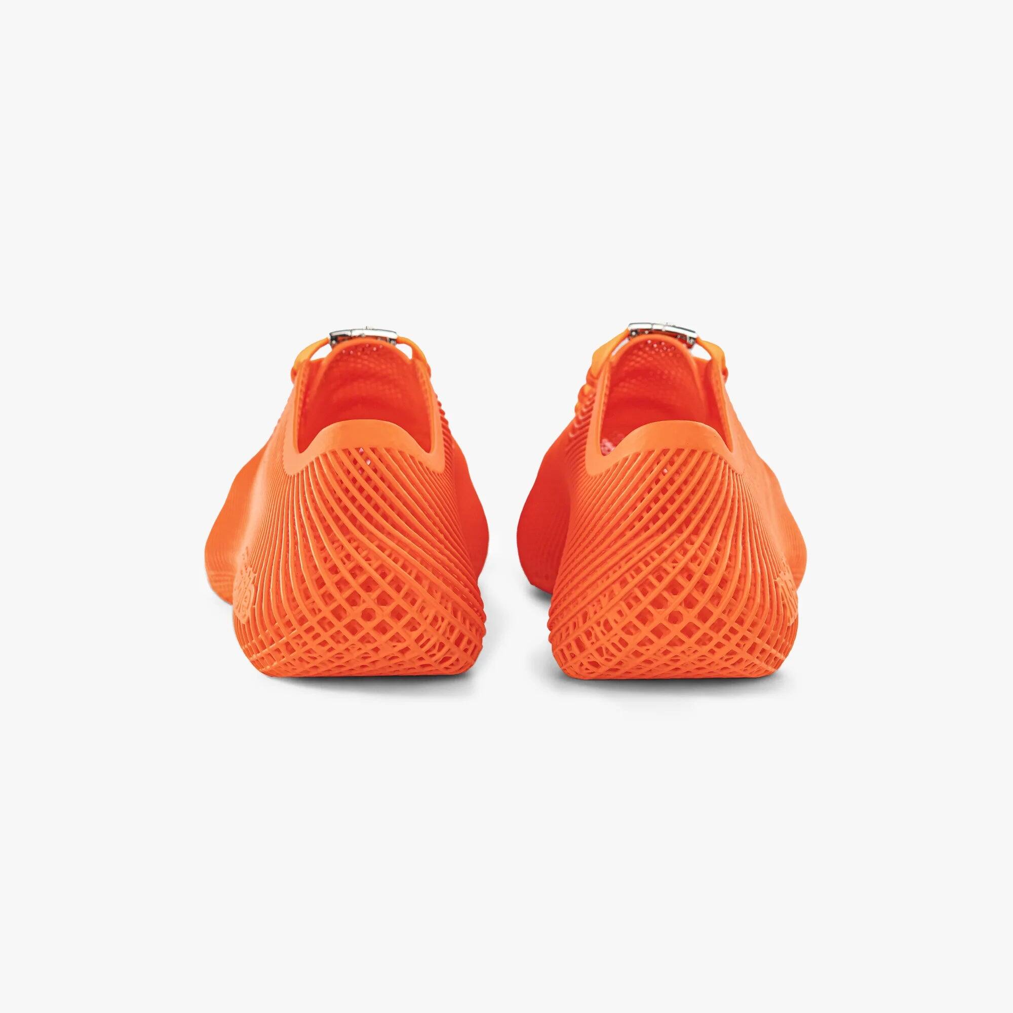 Back. Nexbie - Aeroraise 3D Printed Sneakers - Orange.