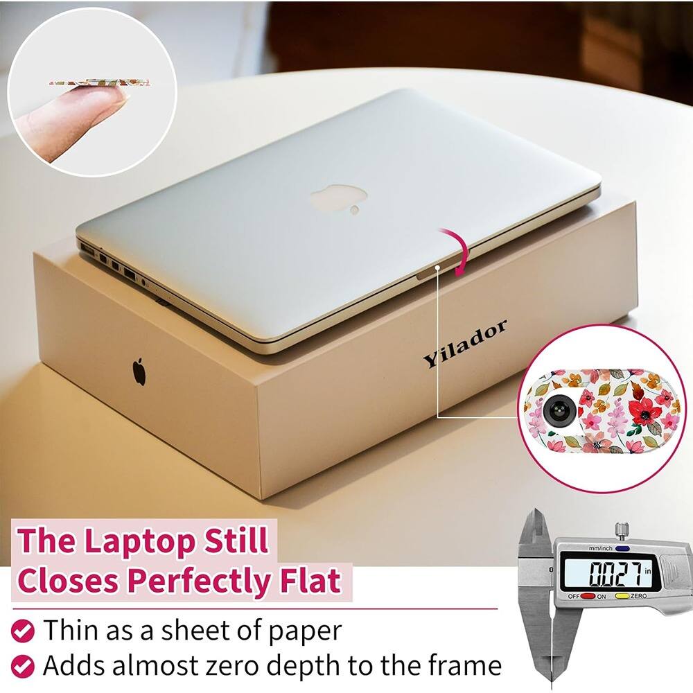 The Laptop Still Closes Perfectly Flat

- Thin as a sheet of paper
- Adds almost zero depth to the frame

Yilador

0.027 in