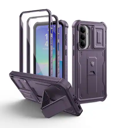 Dexnor Case for Samsung Galaxy A36 5G 2 Front Frame Built-in Magnetic Slide Camera Cover Kickstand Heavy Duty with Screen Protector Kickstand Purple Dexnor Case for Samsung Galaxy A36 5G 2 Front Frame Built-in Magnetic Slide Camera Cover Kickstand Heavy Duty with Screen Protector Kickstand Purple