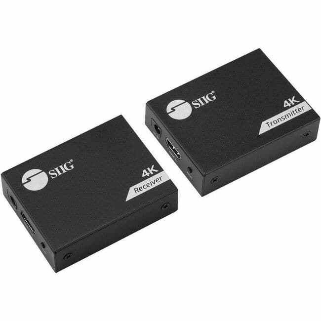 SIIG Inc - SIIG 4K HDMI USB KVM Extender over CAT6 - Up to 230 feet - Zero Latency - ESD Protection - SIIG HDMI KVM Extender - Black