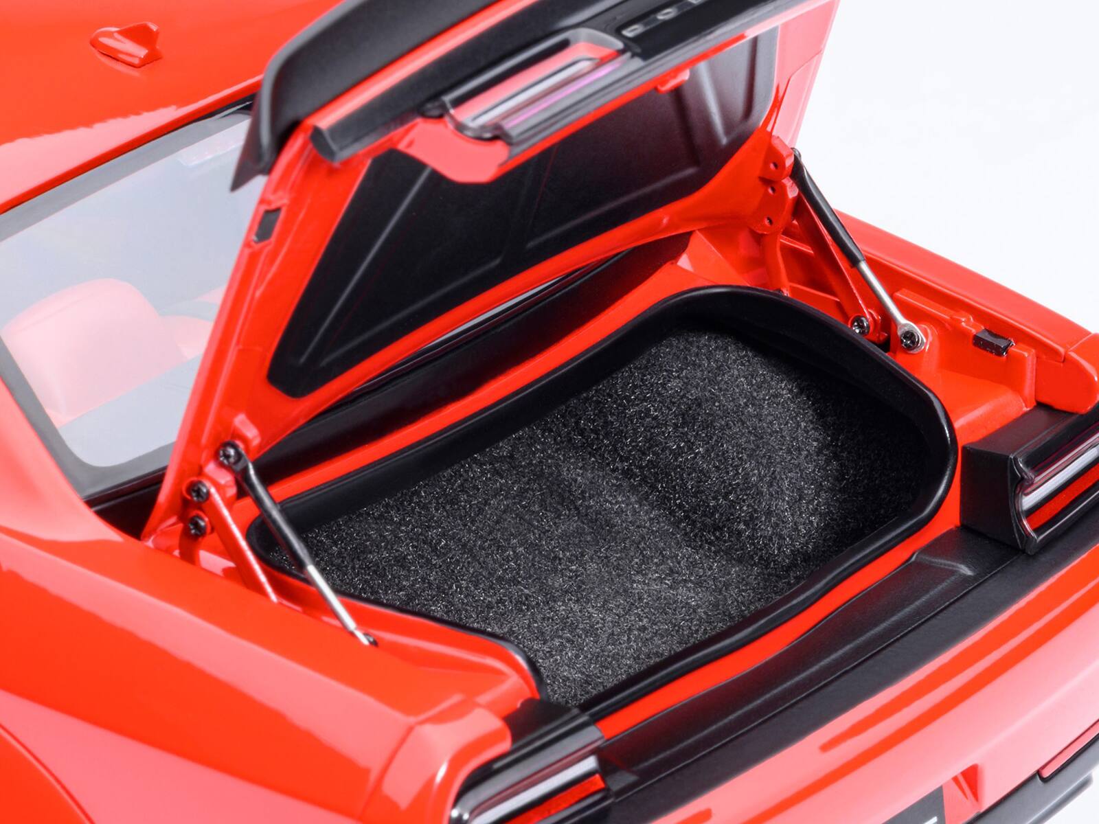 Alt View 5. Autoart - 2022 Dodge Challenger SRT Jailbreak Torred with Red Interior 1/18 Model Car by Autoart.