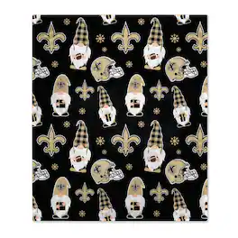 Pegasus - New Orleans Saints 60" x 70" Gnome Helmet Blanket - Multicolor