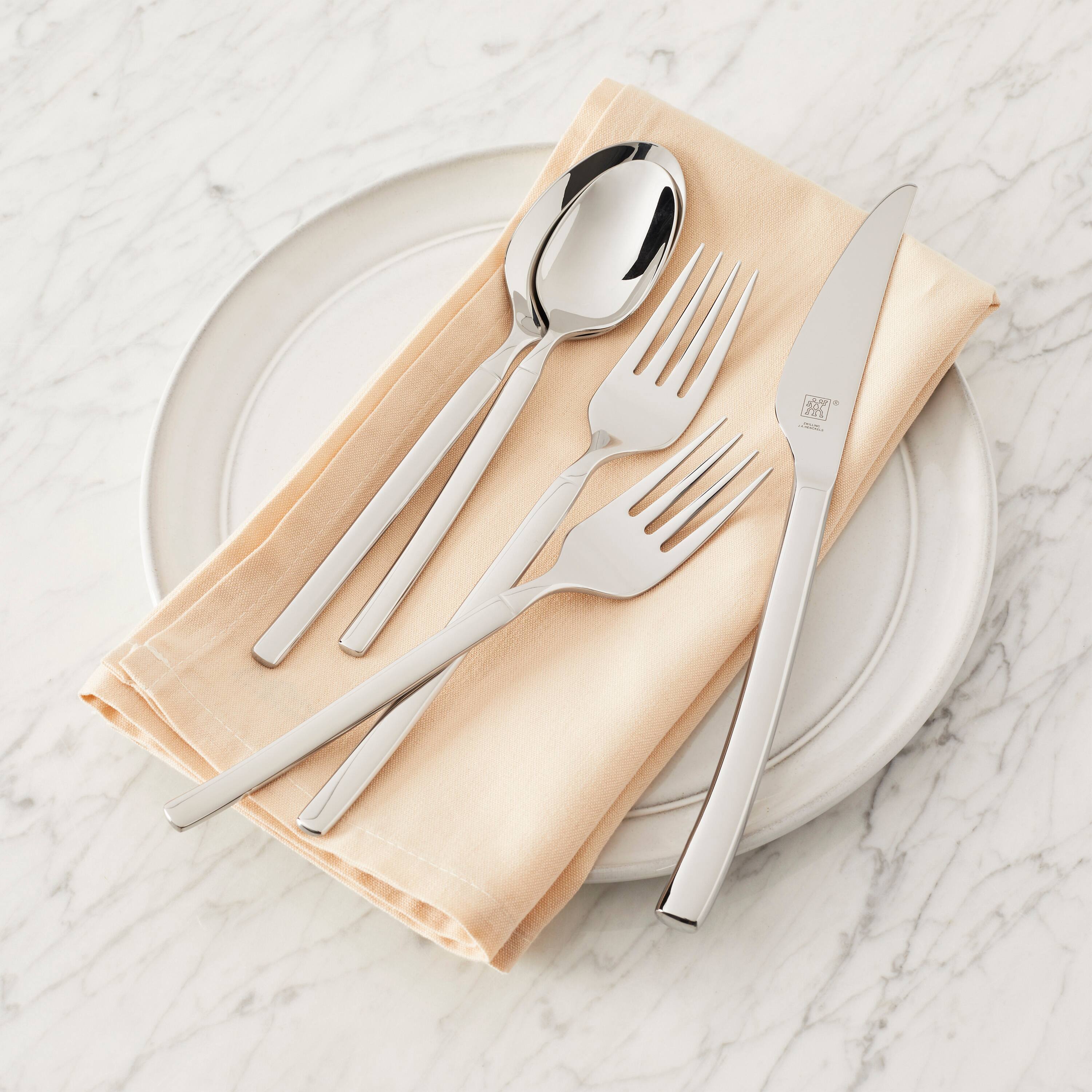 Alt View 3. ZWILLING - ZWILLING Opus 20-Piece 18/10 Stainless Steel Flatware Set, Silver - Stainless Steel.