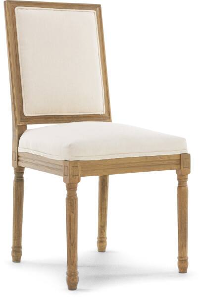 Back. Finch - Finch Elmhurst Square Back Dining Chair, Set of 2, Cream - Cream.