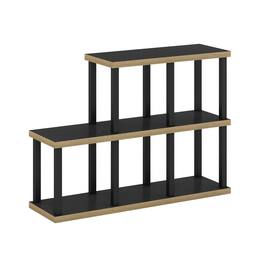 Furinno - Turn-N-Tube No Tools 5-Cube Decorative Display Shelf, Americano/Black - Americano/Black