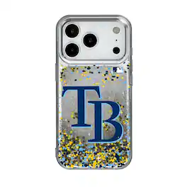 Keyscaper - MLB - Tampa Bay Rays Glitter Confetti iPhone Case - 15 - Multicolor