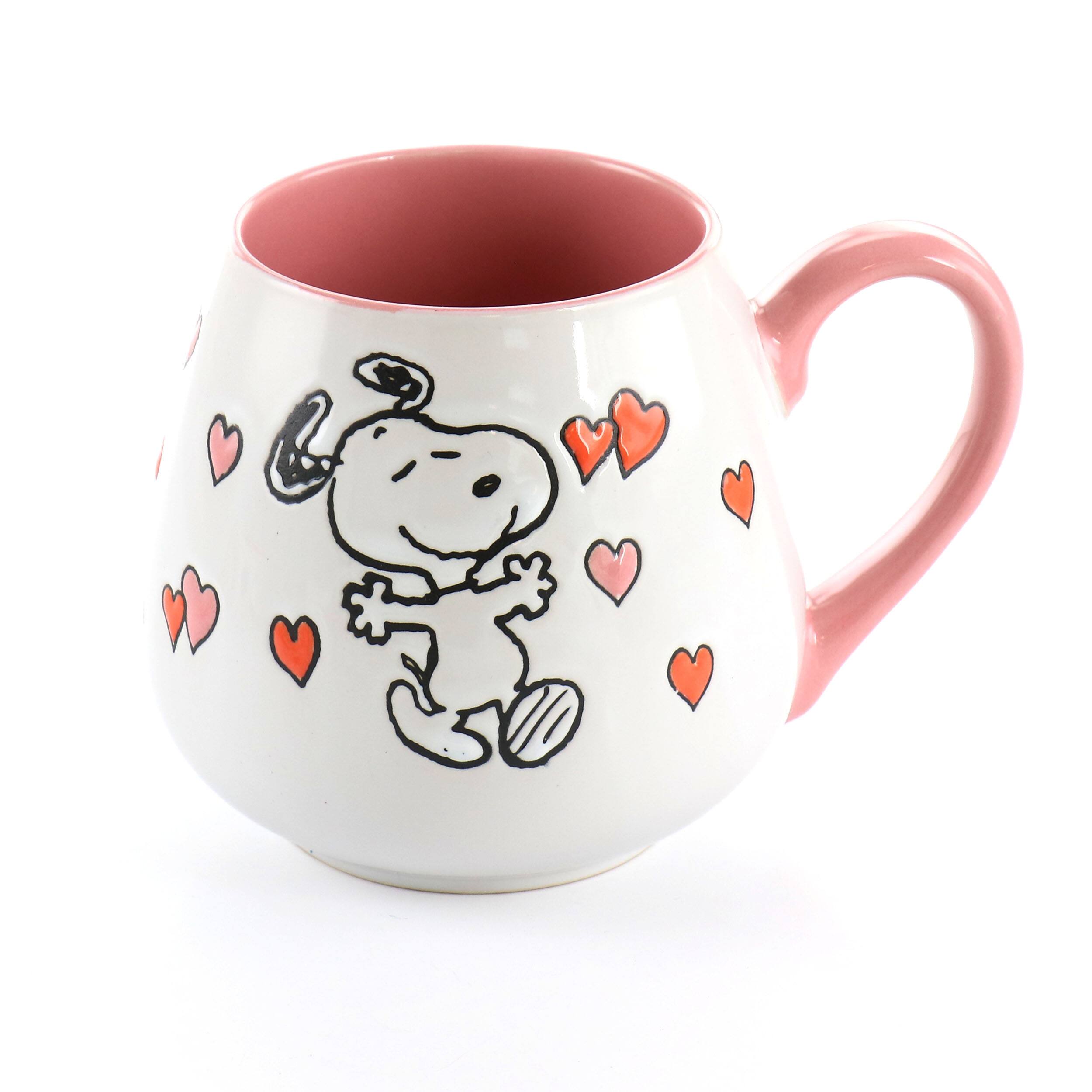Alt View 3. Peanuts - Peanuts Mothers Baby 4 Piece 20 Ounce Stoneware Belly Mug Set in Orange and Pink - Assorted.