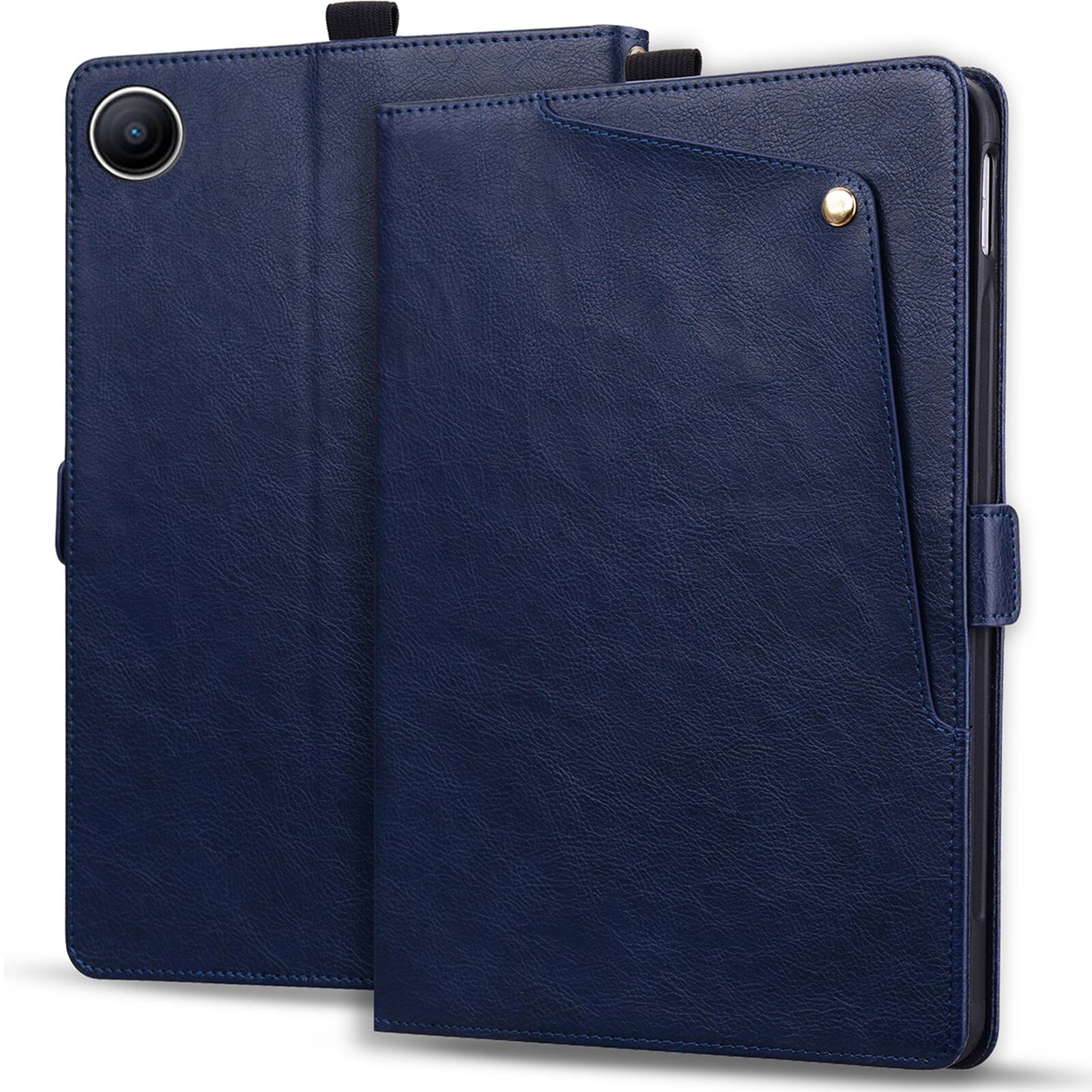 Alt View 4. Dteck - Case For Samsung Galaxy Tab A11+ 2025/A9+ 2023 11-inch Business Premium Leather Folio Adjustable Stand Card Slots Cover - Blue.