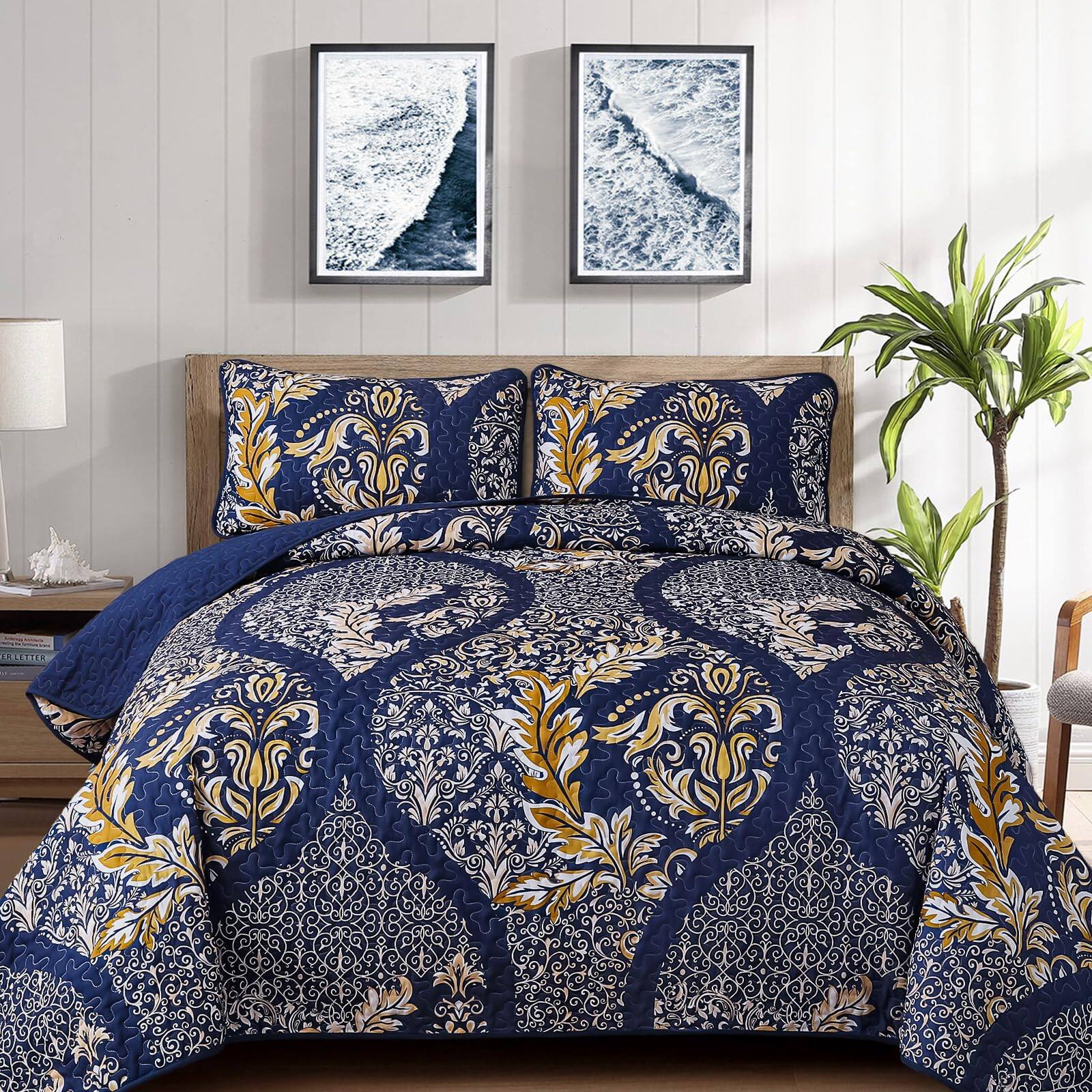 Navy Gold-King (104"x90")