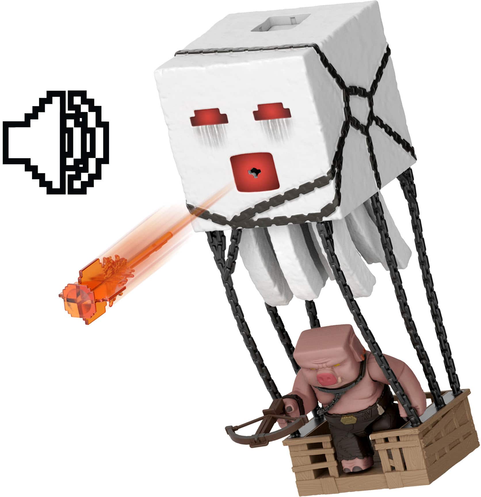 Alt View 3. Minecraft - Blast Attack Ghast Feature Figure.